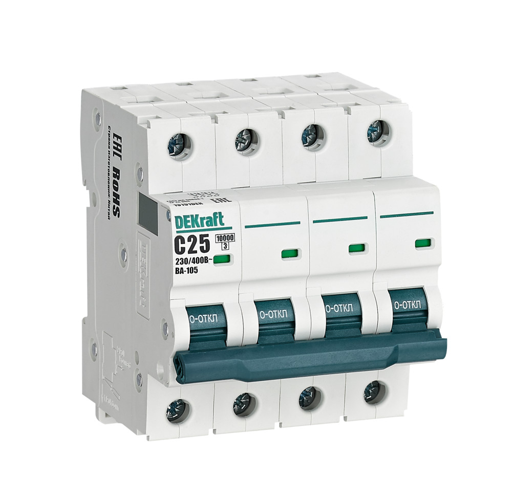 Dekraft Автоматический выключатель ВА105-4P-025A-C