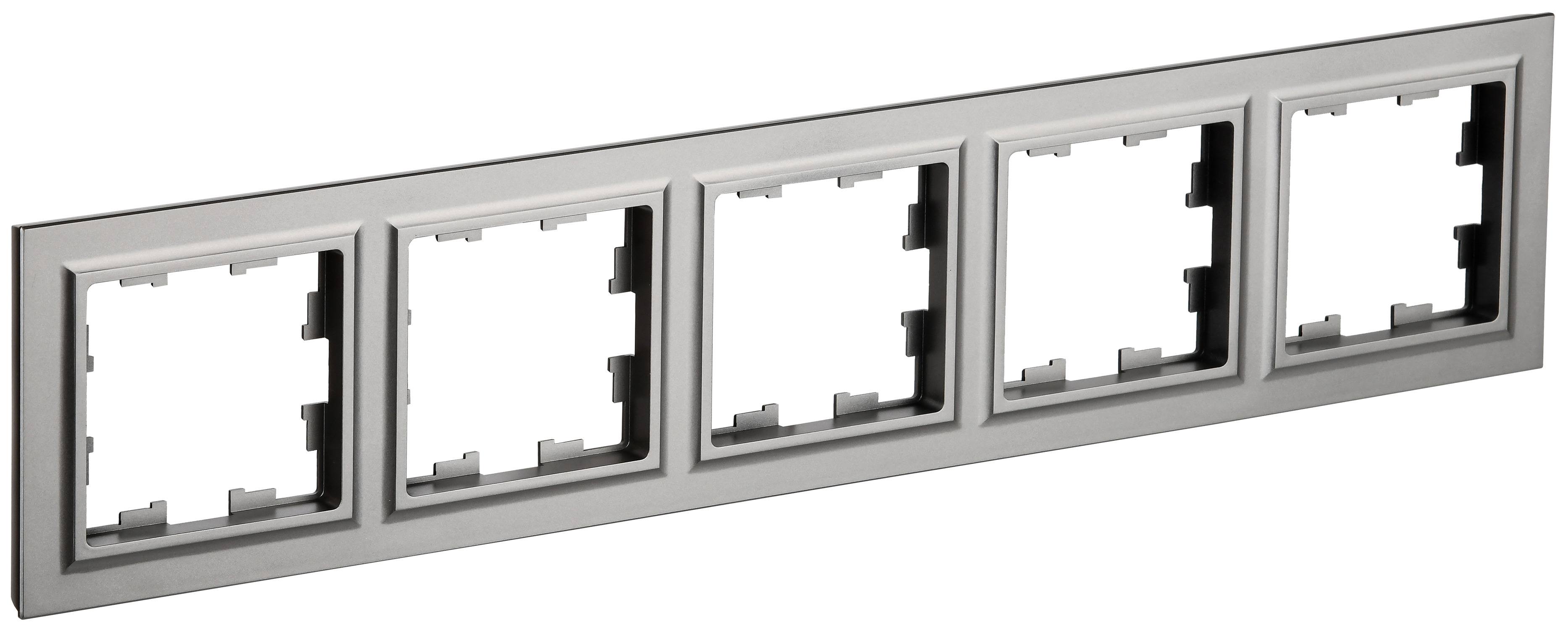 IEK BRITE BASE Сталь Рамка 5-м РУ-5-БрС