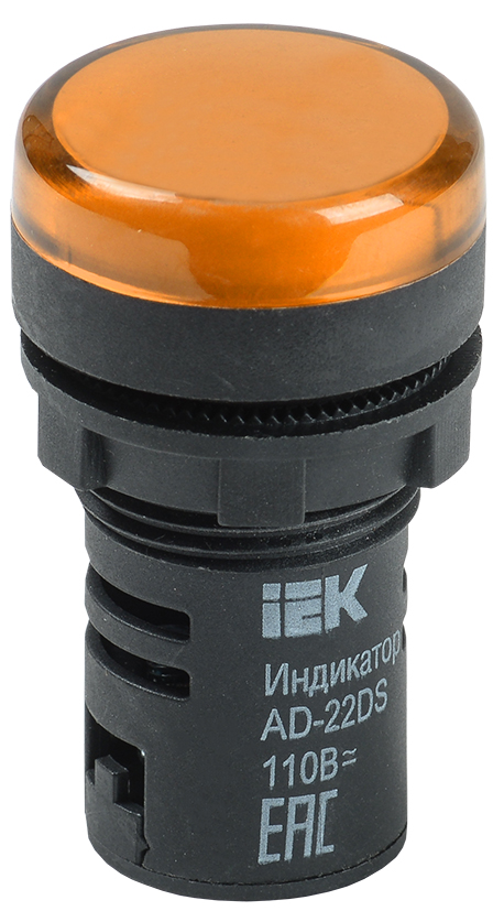 IEK Лампа AD22DS(LED)матрица d22мм желтый 12В AC/DC