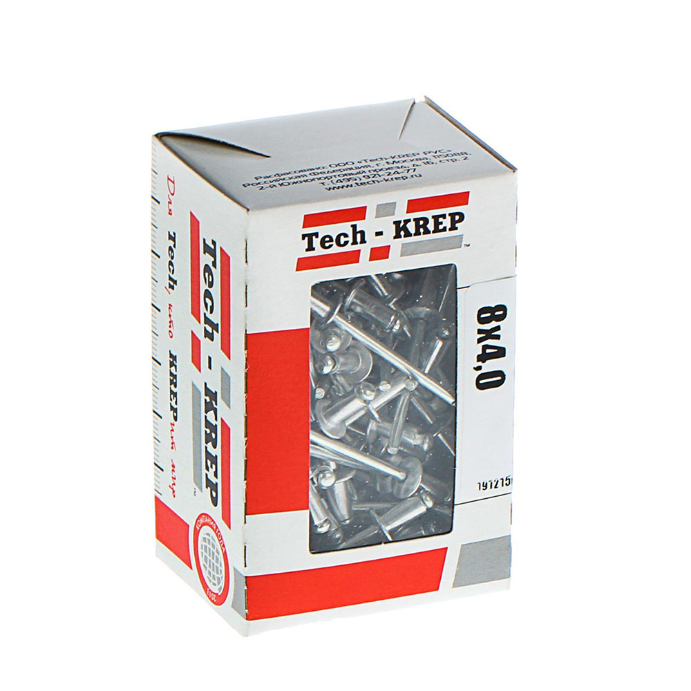 Tech-Krep Заклепка 4,0х8 (100 шт) - коробка с ок. 102286