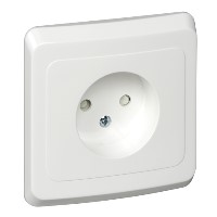 Systeme Electric Этюд Бел Розетка 1-ая б/з с защитными шторками