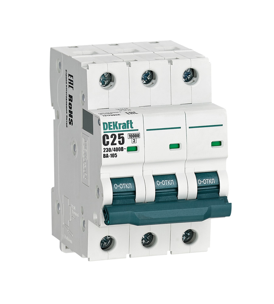 Dekraft Автоматический выключатель ВА105-3P-025A-C