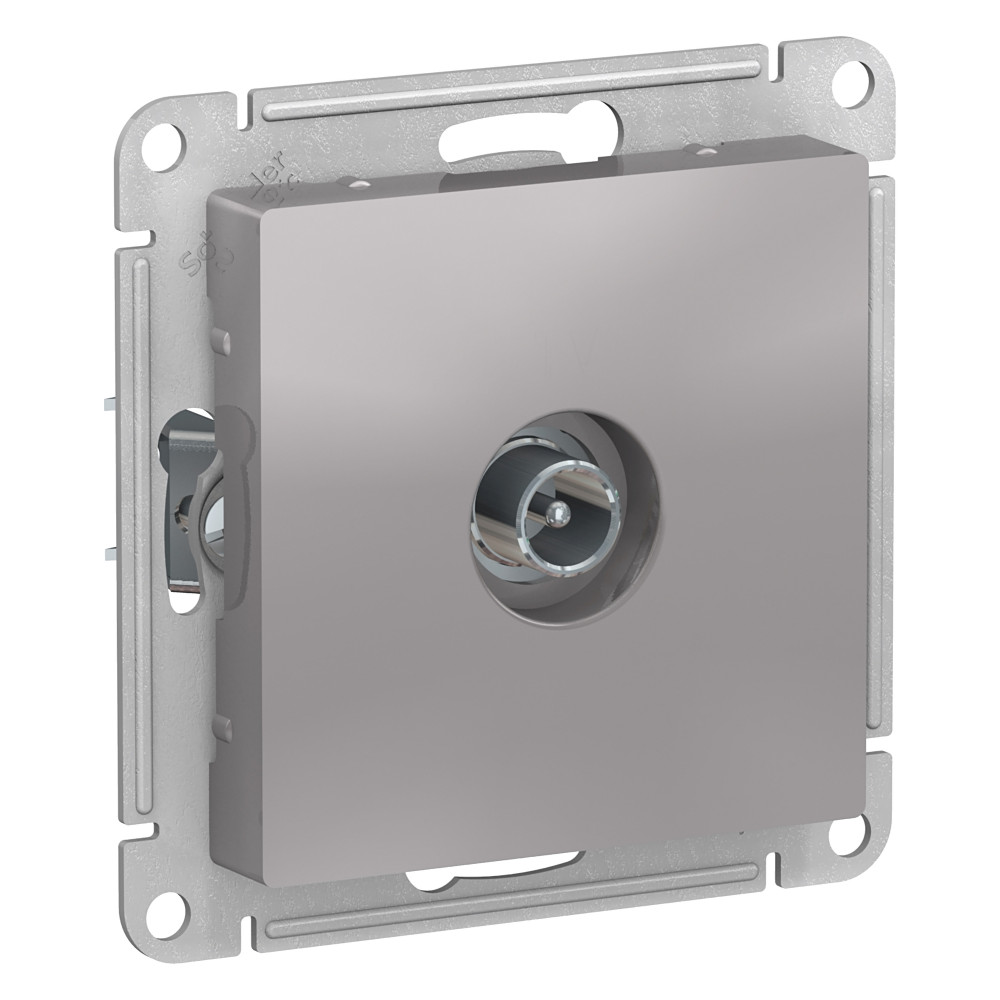 Systeme Electric AtlasDesign Алюминий Розетка TV проходная 4DB, механизм