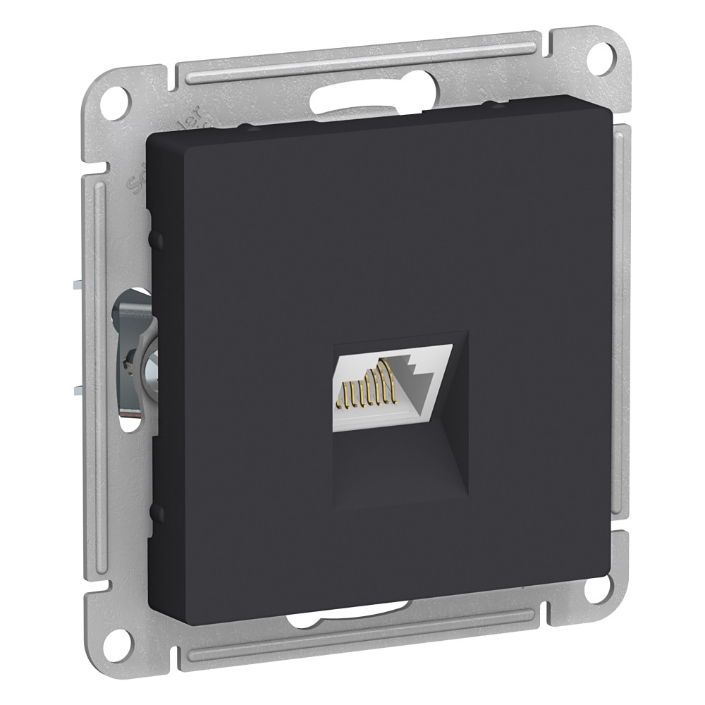Systeme Electric AtlasDesign Карбон Розетка компьютерная RJ45, кат. 6A, механизм