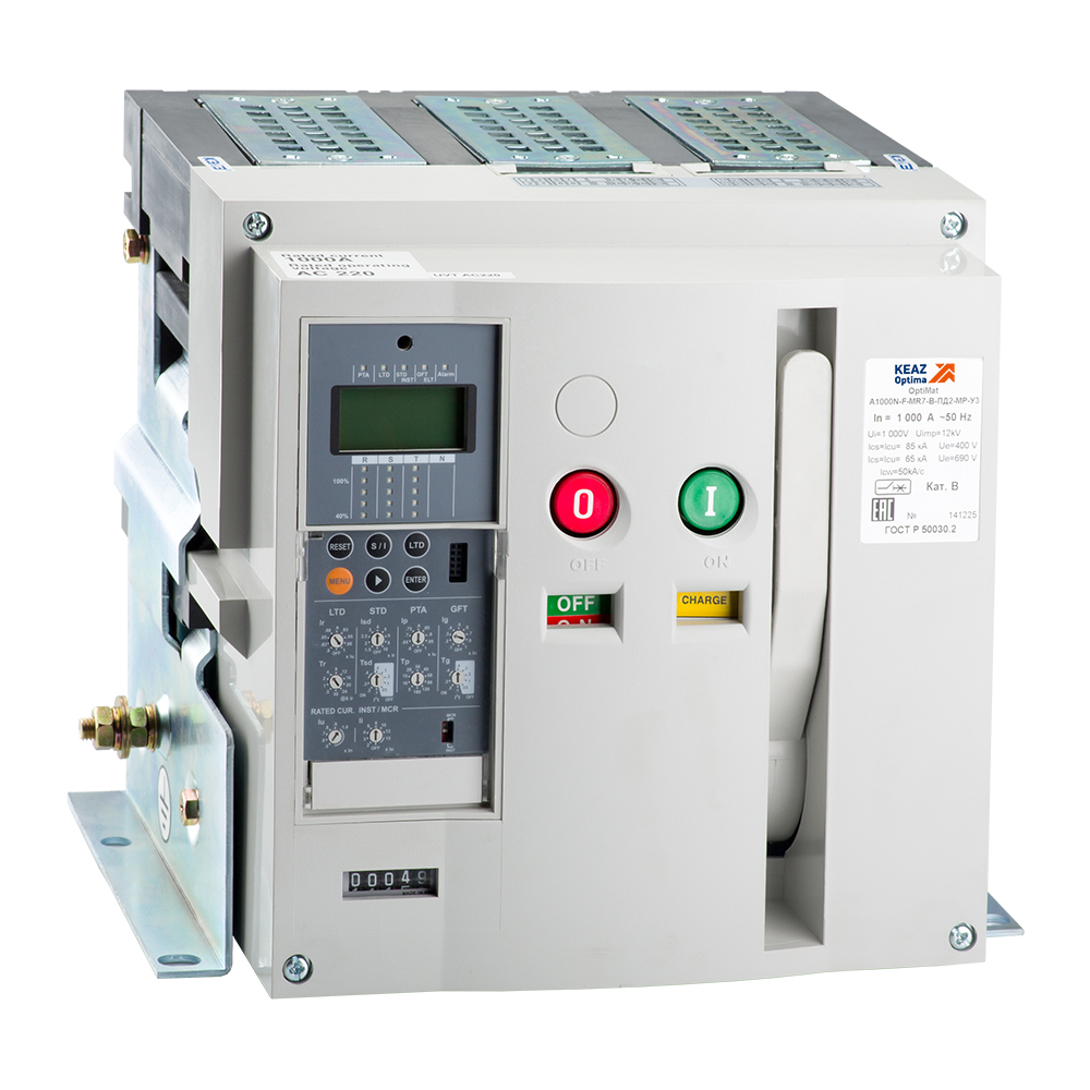 КЭАЗ Выключатель автоматический OptiMat A-1600-S2-4P-85-F-MR8.0-B-С0000-M0-P00-S1-03