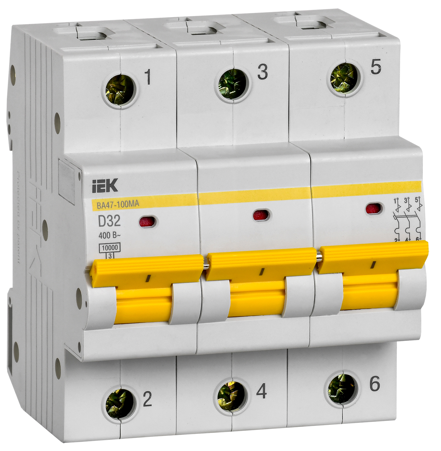 IEK Выкл. авт. ВА47-100МА без тепл. расцеп. 3P 32А 10кА D