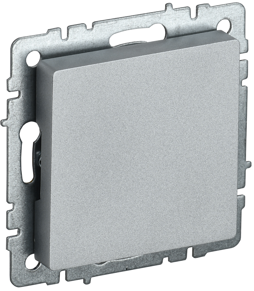 IEK BRITE BASE Алюминий Заглушка c суппортом МЗ10-БрА
