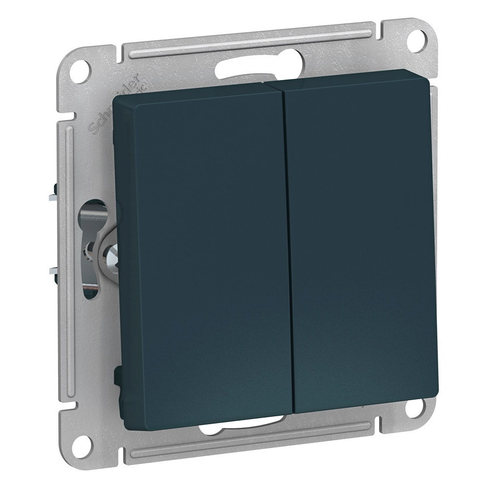 Systeme Electric AtlasDesign Изумруд Выключатель 2-клавишный с самовозвратом, сх.2, 10А, механизм