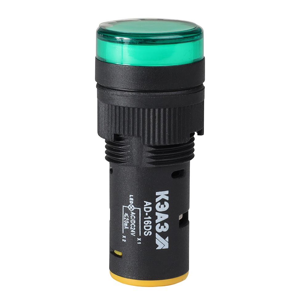 КЭАЗ Лампа AD16DS(LED) матрица D16мм зеленый 220В DC