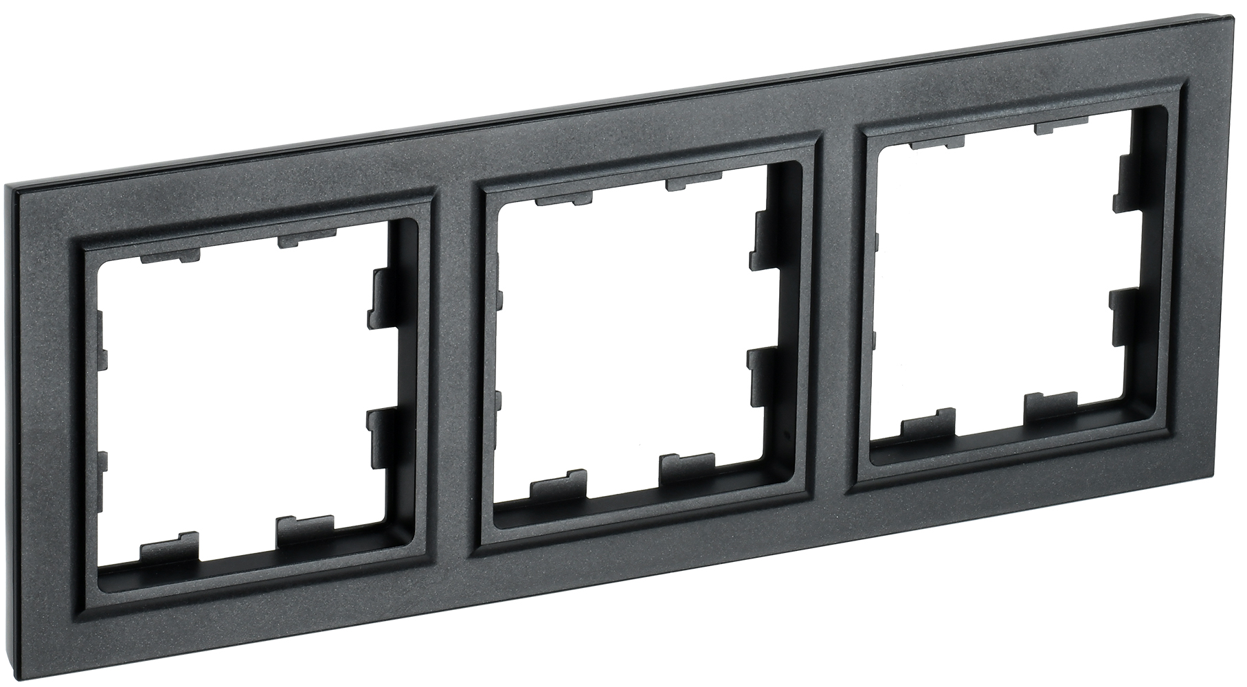 IEK BRITE BASE Черный Рамка 3-м РУ-3-БрЧ