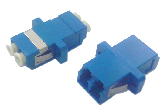 Hyperline FA-P11Z-DLC/DLC-N/WH-BL Оптический проходной адаптер LC-LC, SM, duplex, корпус пластиковый, синий, белые колпачки