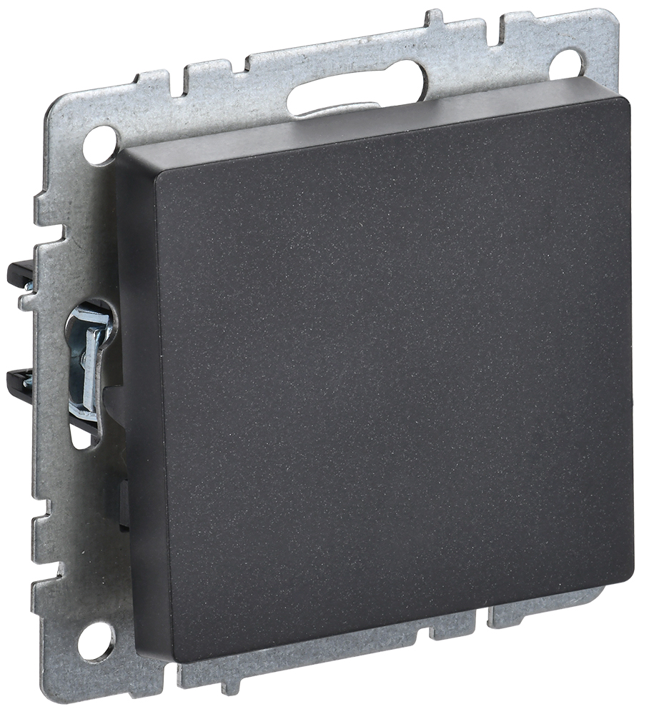 IEK BRITE BASE Черный Выключ. 1-кл самовозвр 10А ВС10-1-4-БрЧ