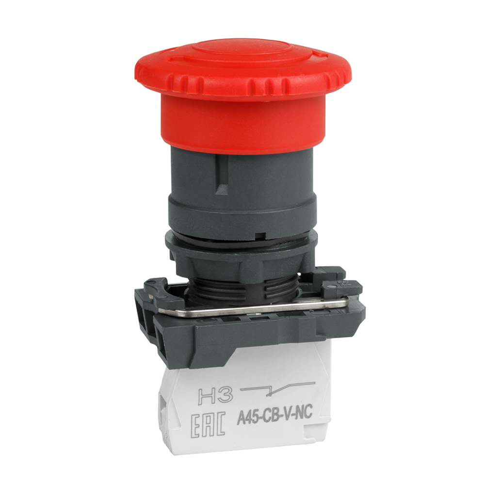 КЭАЗ Кнопка ав ост возв пов OptiSignal D22 C5-ESTR-01 пластик 1НЗ XB5AS8442