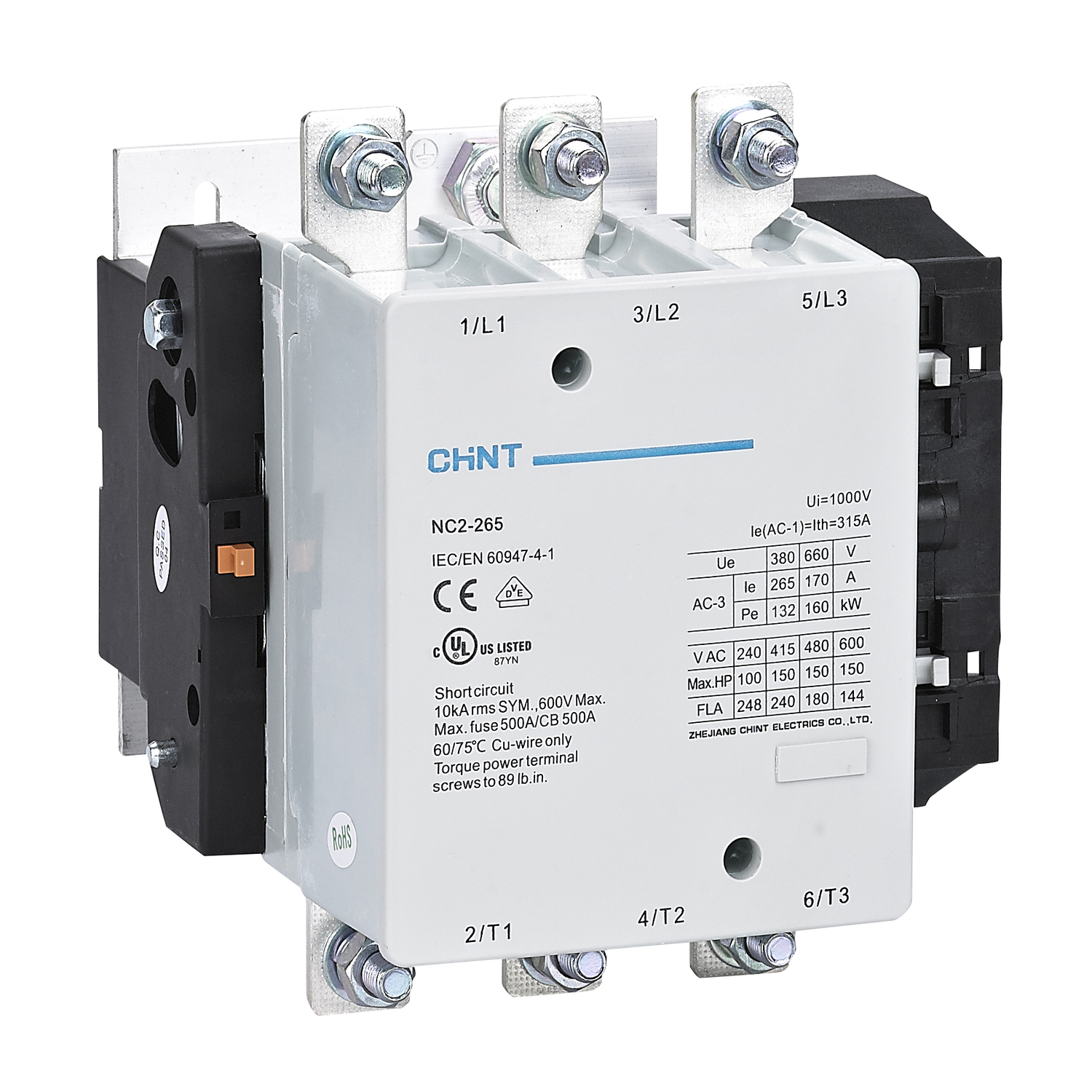 CHINT Контактор NC2-265 265A 110В/АС3 50Гц (R)