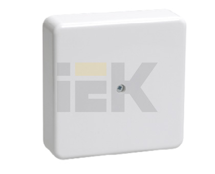 IEK Коробка КМ41212-01 распаячная для о/п 75х75х20мм белая (с контактной группой)