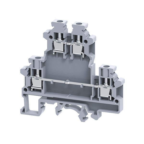 КЭАЗ Клемма двухярусные винтовая OptiClip CDL-4-2L-I-серый