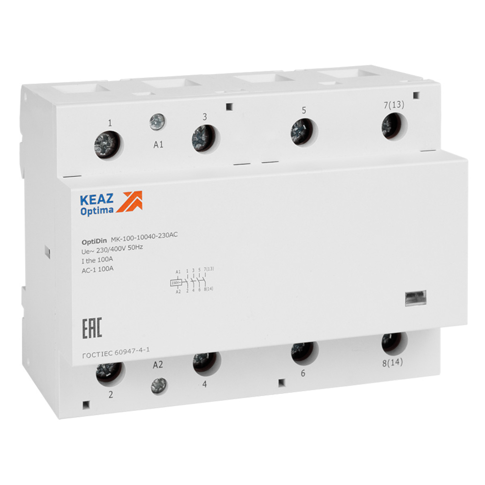 КЭАЗ Контактор модульный OptiDin MK-100-8004-24AC