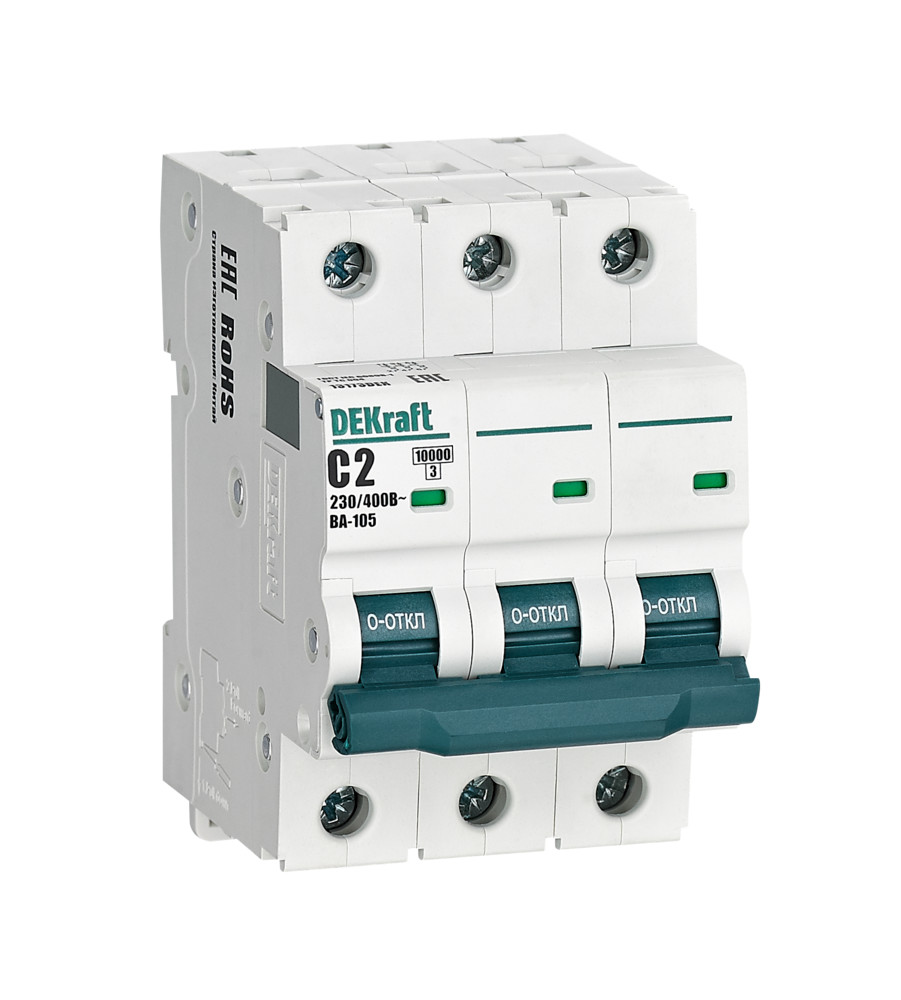 Dekraft Автоматический выключатель ВА105-3P-002A-C