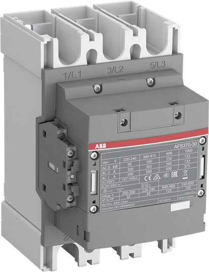 ABB Контактор AFS370-30-12-12 для систем безопасности, с универсальной катушкой управления 48-130В AC/DC