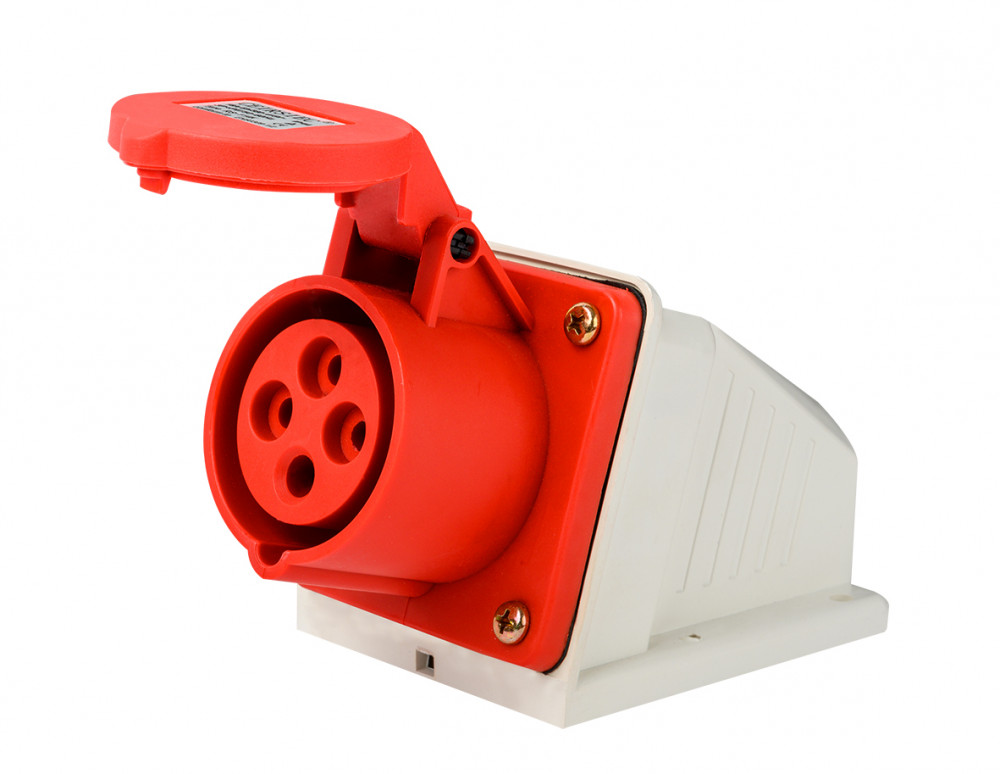 Dekraft Розетка стац. 3Р+РЕ 32А 380В IP44 РС-103