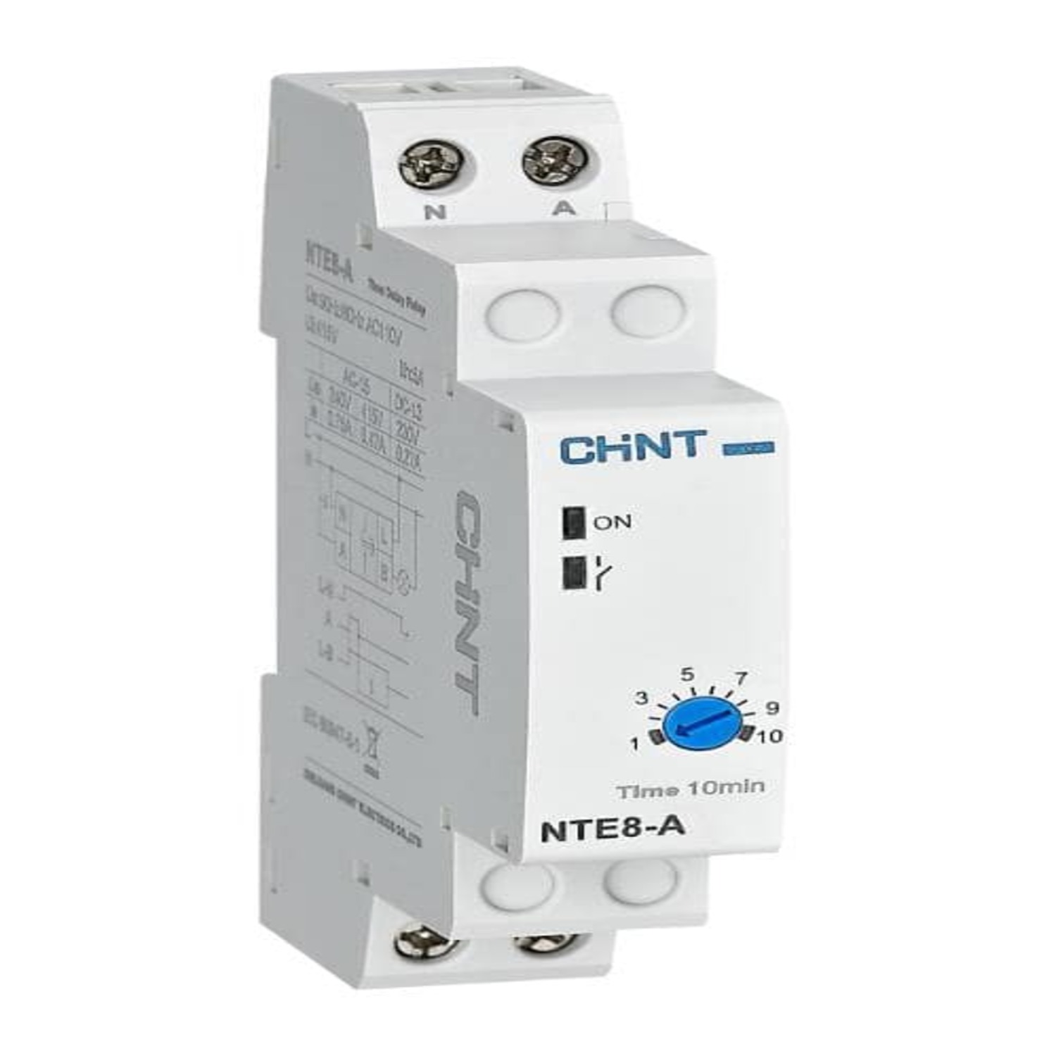 CHINT Реле времени NTE8-10A (задержка времени выключения)  1-10с, 1НО, AC230В (R)