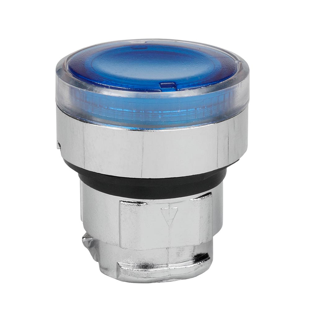 КЭАЗ Головка кнопки OptiSignal D22 A4-PL-6 с подсветкой синяя металл ZB4BW363