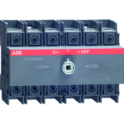 ABB OT125F3C Выключатель-разъединитель реверсивный 3Р 125А без ручки управления