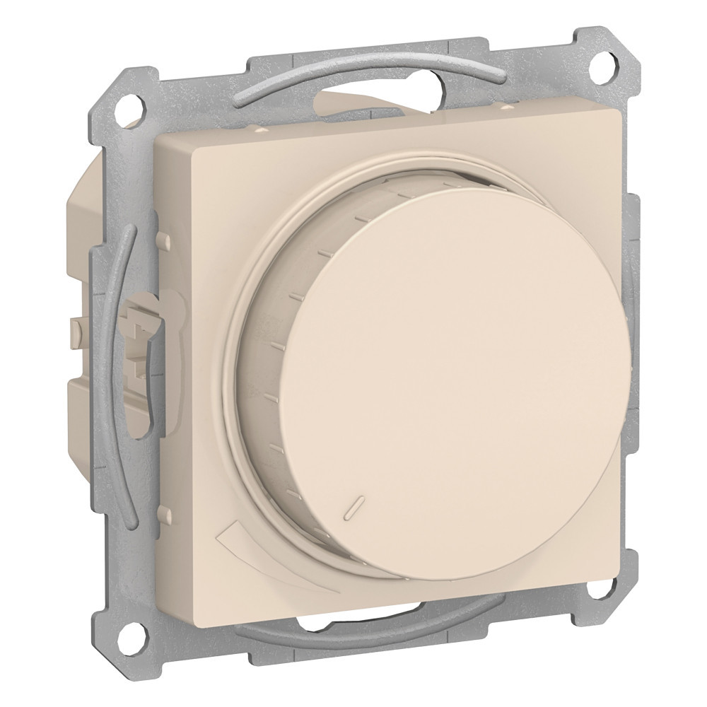 Systeme Electric AtlasDesign Беж Светорегулятор (диммер) повор-нажим, LED, RC, 400Вт, мех.