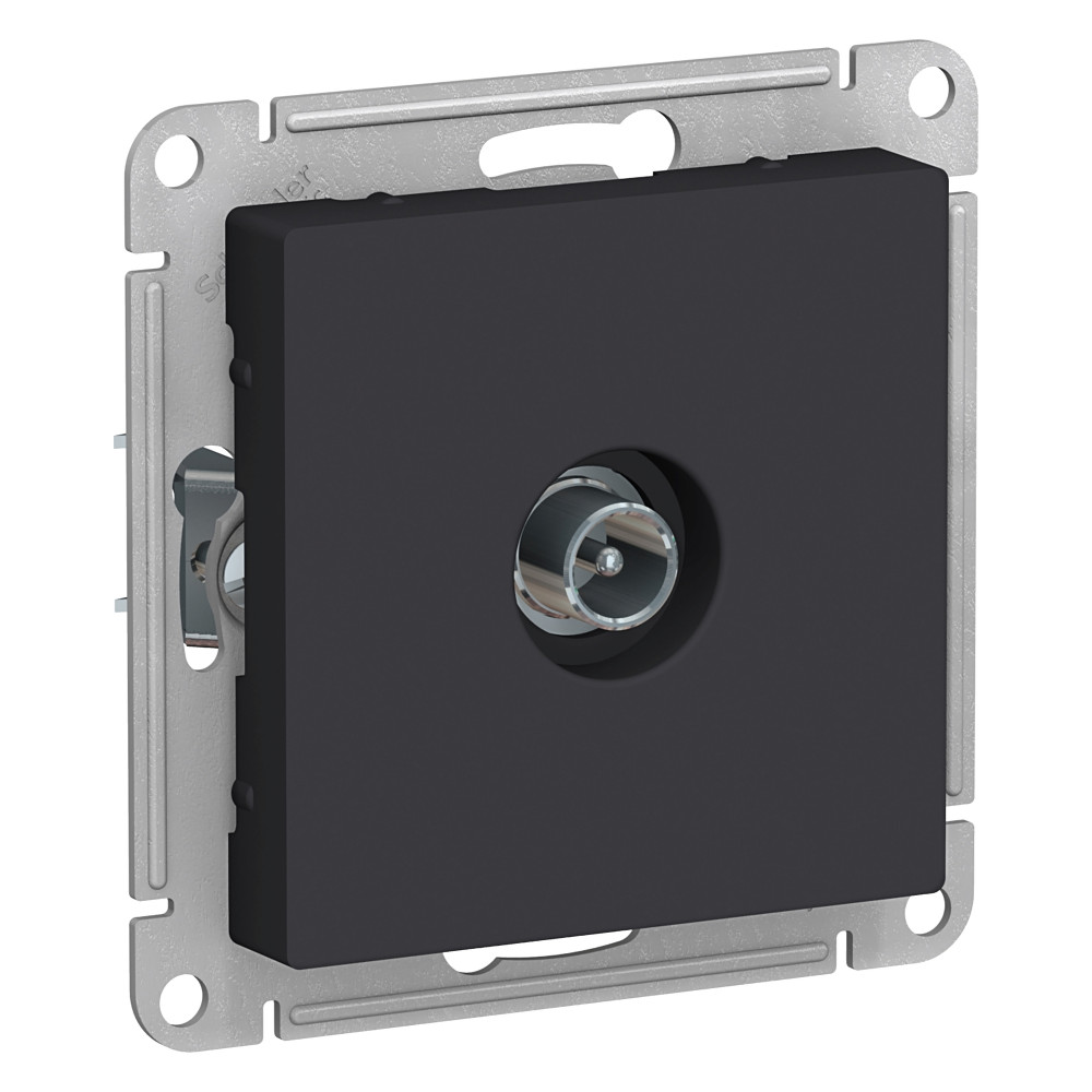 Systeme Electric AtlasDesign Карбон Розетка TV проходная 4DB, механизм