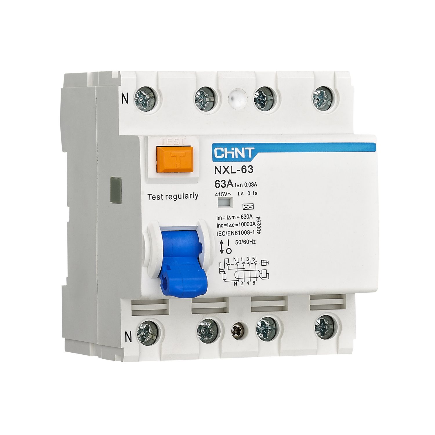 CHINT УЗО NXL-63 6kA 3P+N 32A 30mA A (R)
