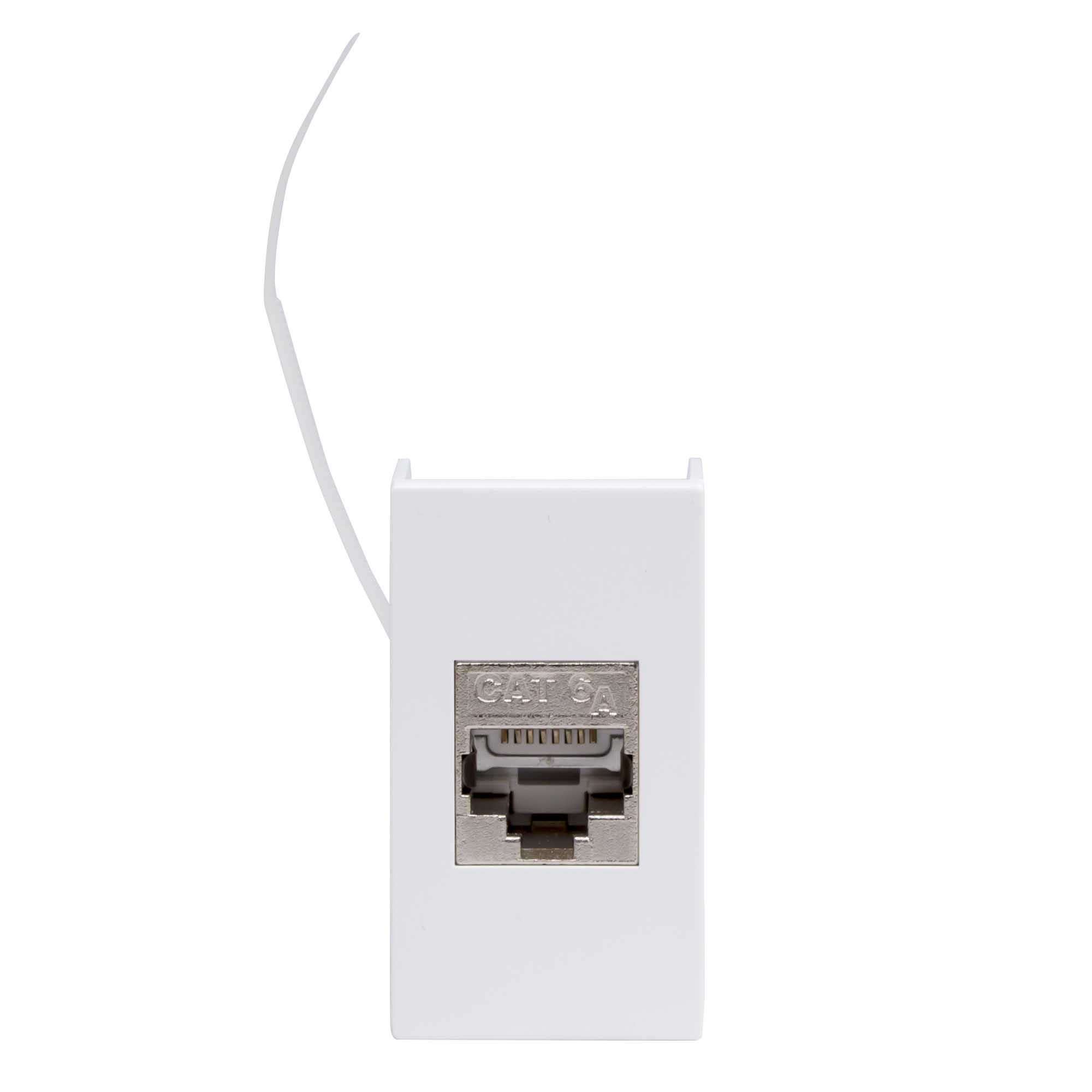 DKC Ком.роз. RJ45 кат.6A, 8P8C, Viva, белая, 1мод