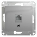 Systeme Electric Glossa Алюминий Розетка компьютерная RJ45 кат.5E