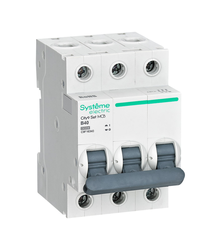 Systeme Electric City9 Set Автоматический выключатель (АВ) B 40А 3P 6kA 400В