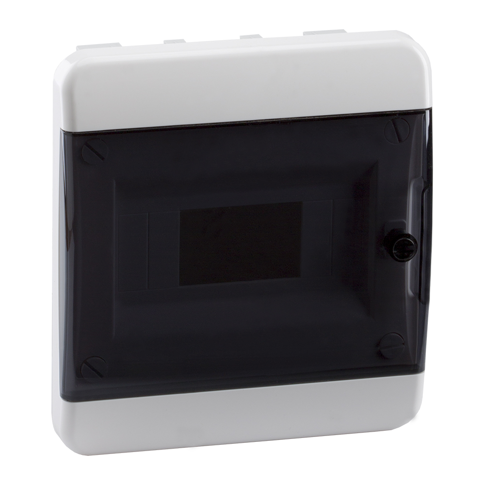 КЭАЗ Корпус пластиковый Встраиваемый OptiBox P-BVK-2-08-IP41 Прозрачная черная дверь