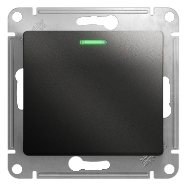 Systeme Electric Glossa Антрацит Выключатель 1-клавишный с подсветкой сх.1а, 10AX