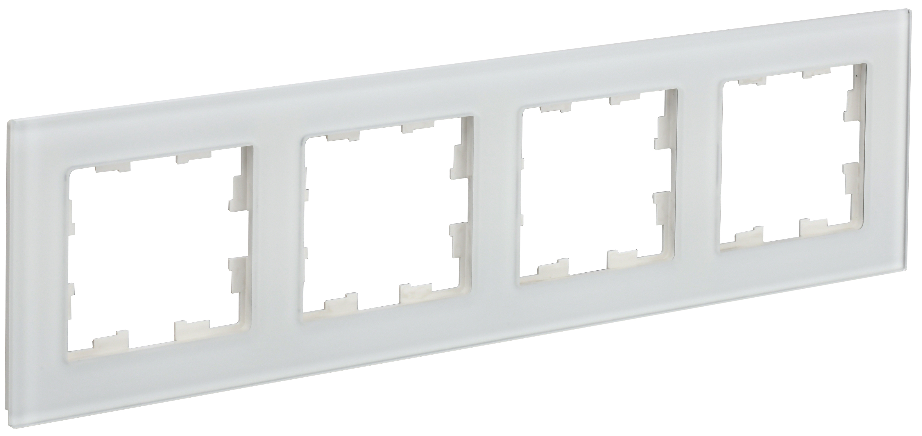 IEK BRITE DECOR Белый матовый стекло Рамка 4-м РУ-4-2-Бр