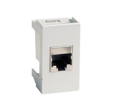 DKC Розетка RJ-45 кат5E,экр,Viva,1 мод.,сер