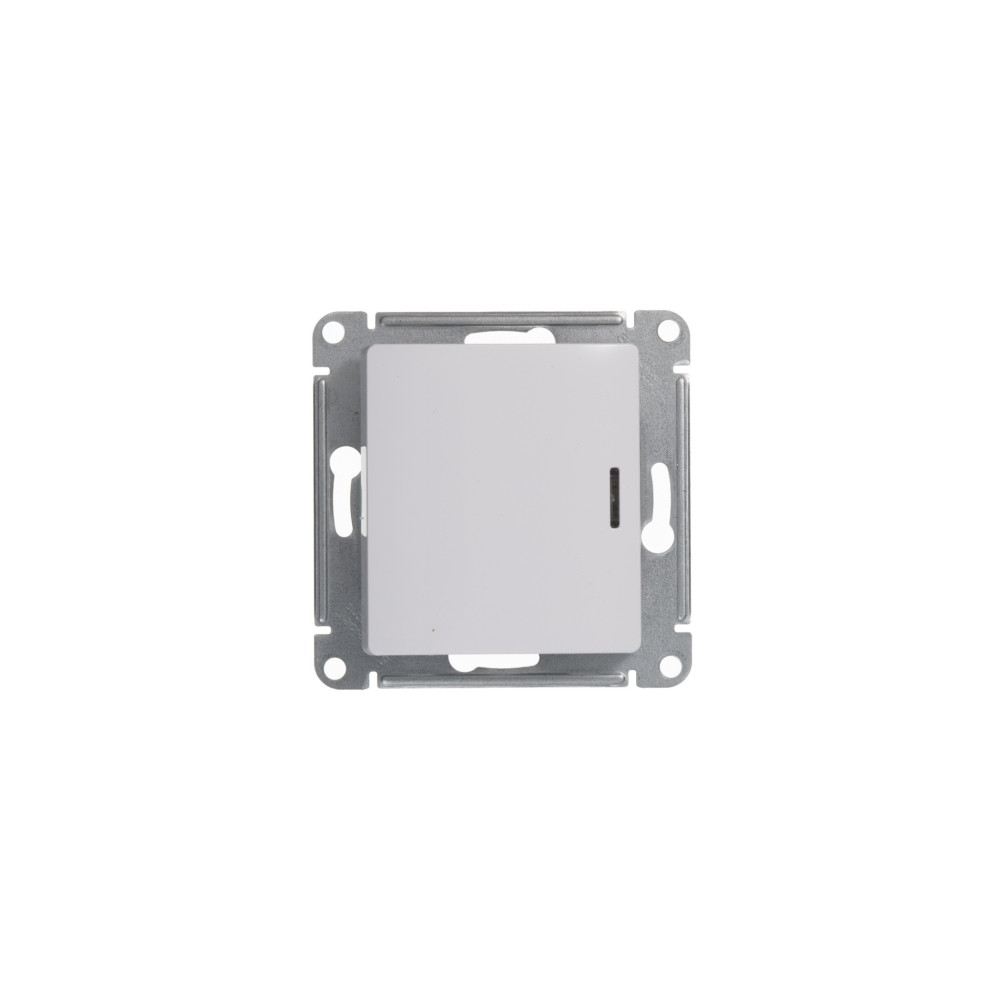Systeme Electric Glossa Бел Переключатель 1-клавишный с подсветкой, сх.6а, 10АХ