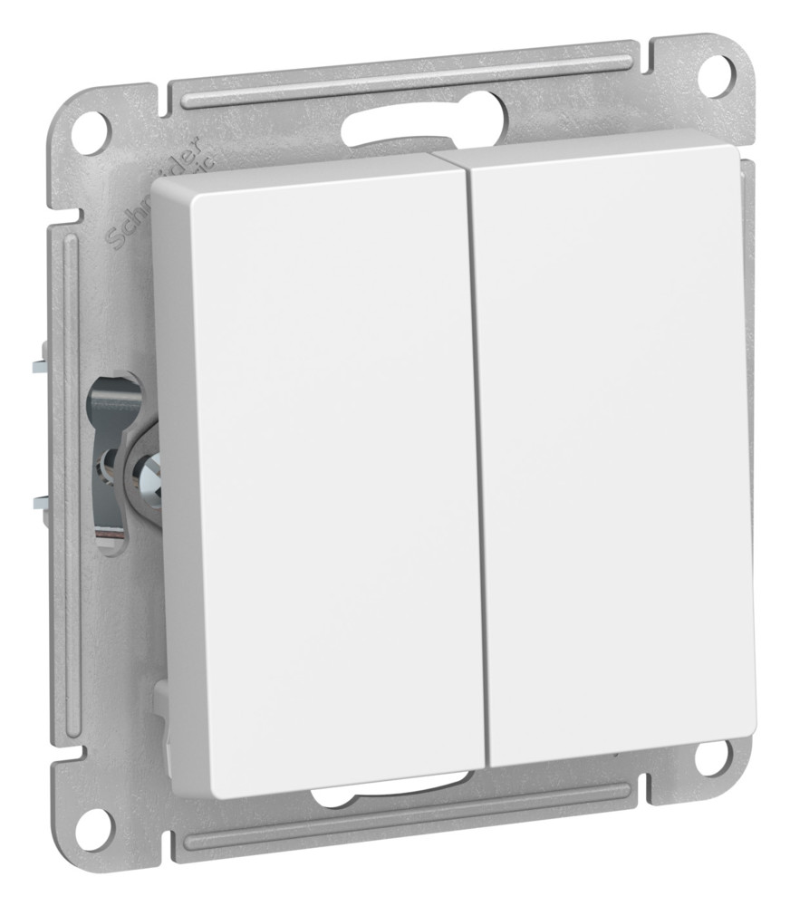 Systeme Electric AtlasDesign Лотос Выключатель 2-клавишный, сх.5, 10АХ, механизм