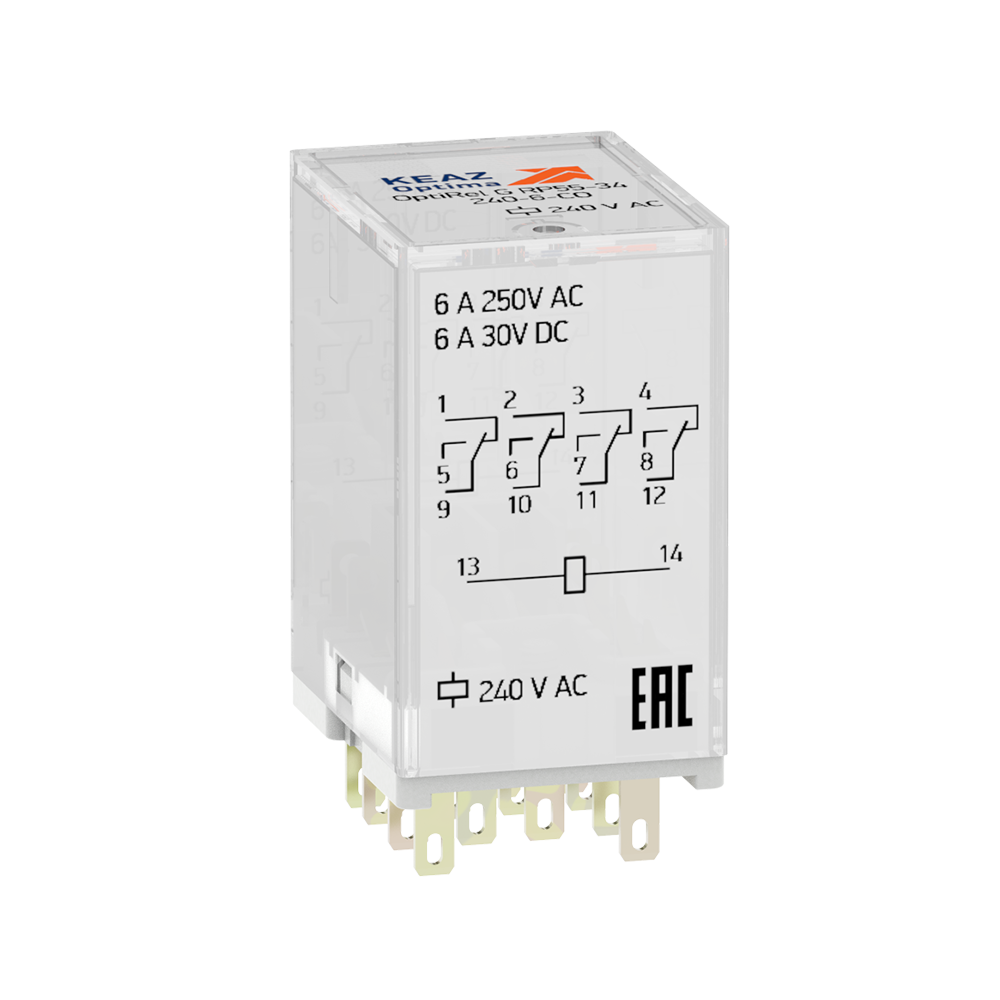 КЭАЗ Реле промежуточное OptiRel G RP55-32-240-12-CO/TI