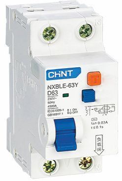 CHINT Диф. автомат NXBLE-63Y 1P+N 16А 10mA электронный тип AС, х-ка С, 4.5kA