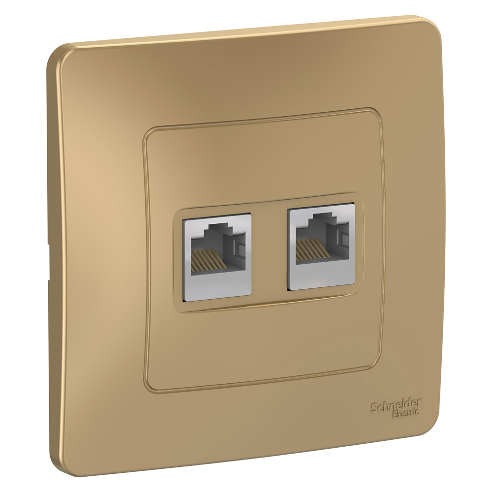 Systeme Electric Blanca внутр Титан Розетка 2-ая компьютерная RJ45