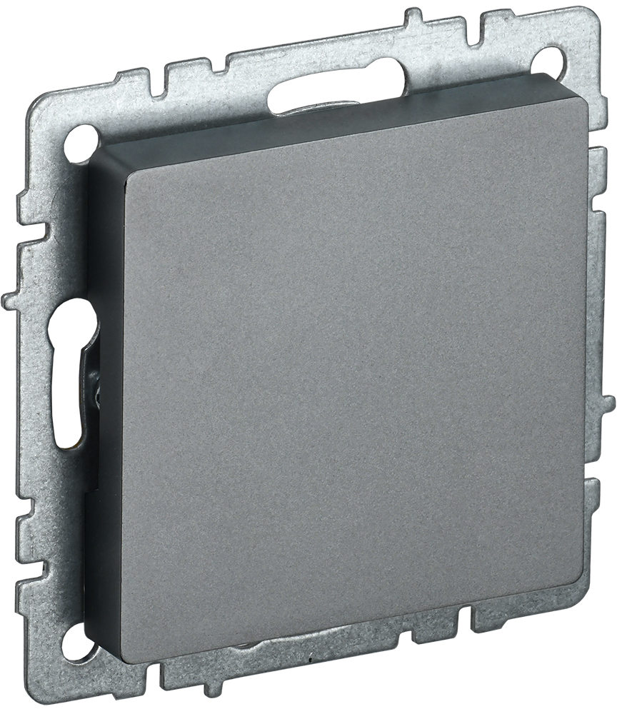 IEK BRITE BASE Сталь Заглушка c суппортом МЗ10-БрС