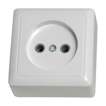 Systeme Electric ХИТ наруж Бел Розетка б/з без шторок, 16А, 250В