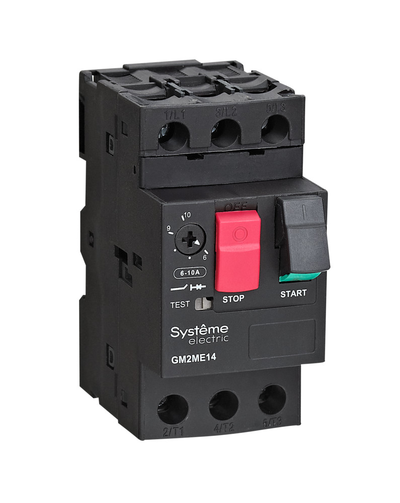 Systeme Electric Автоматический выключатель.защ.дв. GM2ME 1.6-2.5A комб расцепитель кноп.упр.
