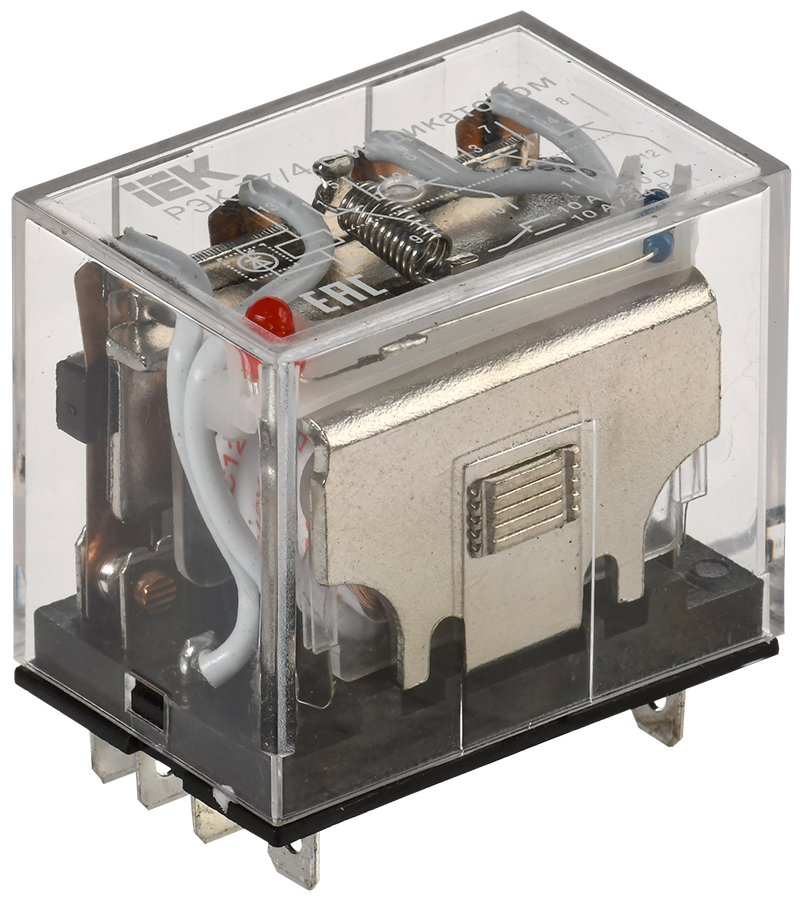 IEK ONI Реле РЭК77/4(LY4) с индикацией 10А 12В DC