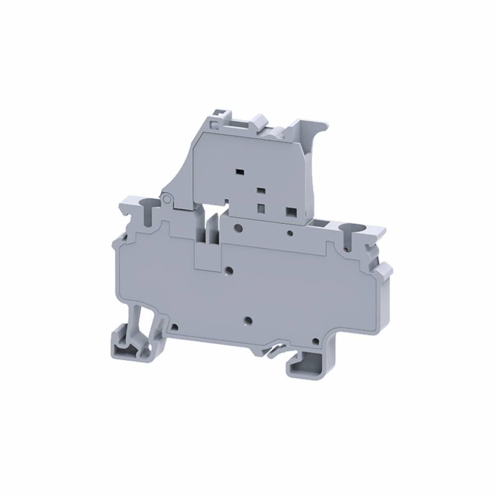 КЭАЗ Клемма для предохранителей с индикатором пружинная OptiClip CXF-4-HESILED-60V-(5x20)-10A-(0,2-4)-серый