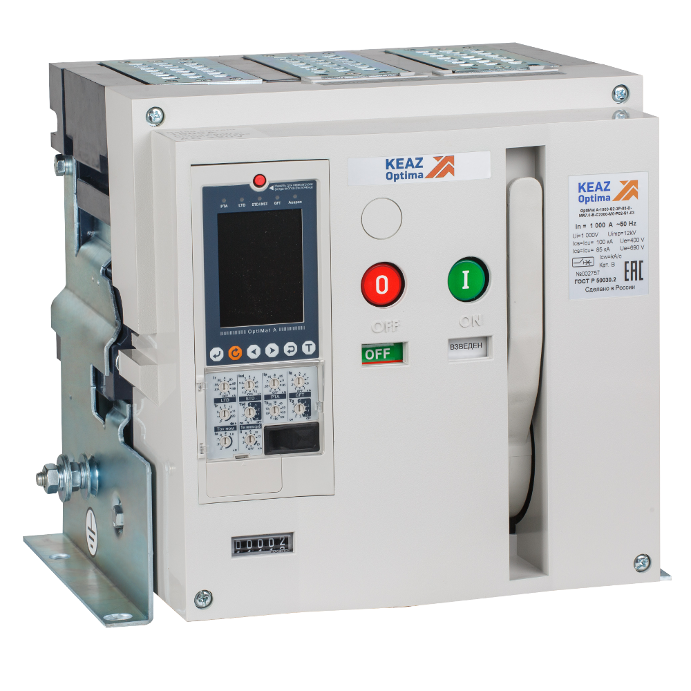 КЭАЗ Выключатель автоматический OptiMat A-3200-S4-3P-100-F-MR8.1-BH-C2200-M2-P04-S1-06