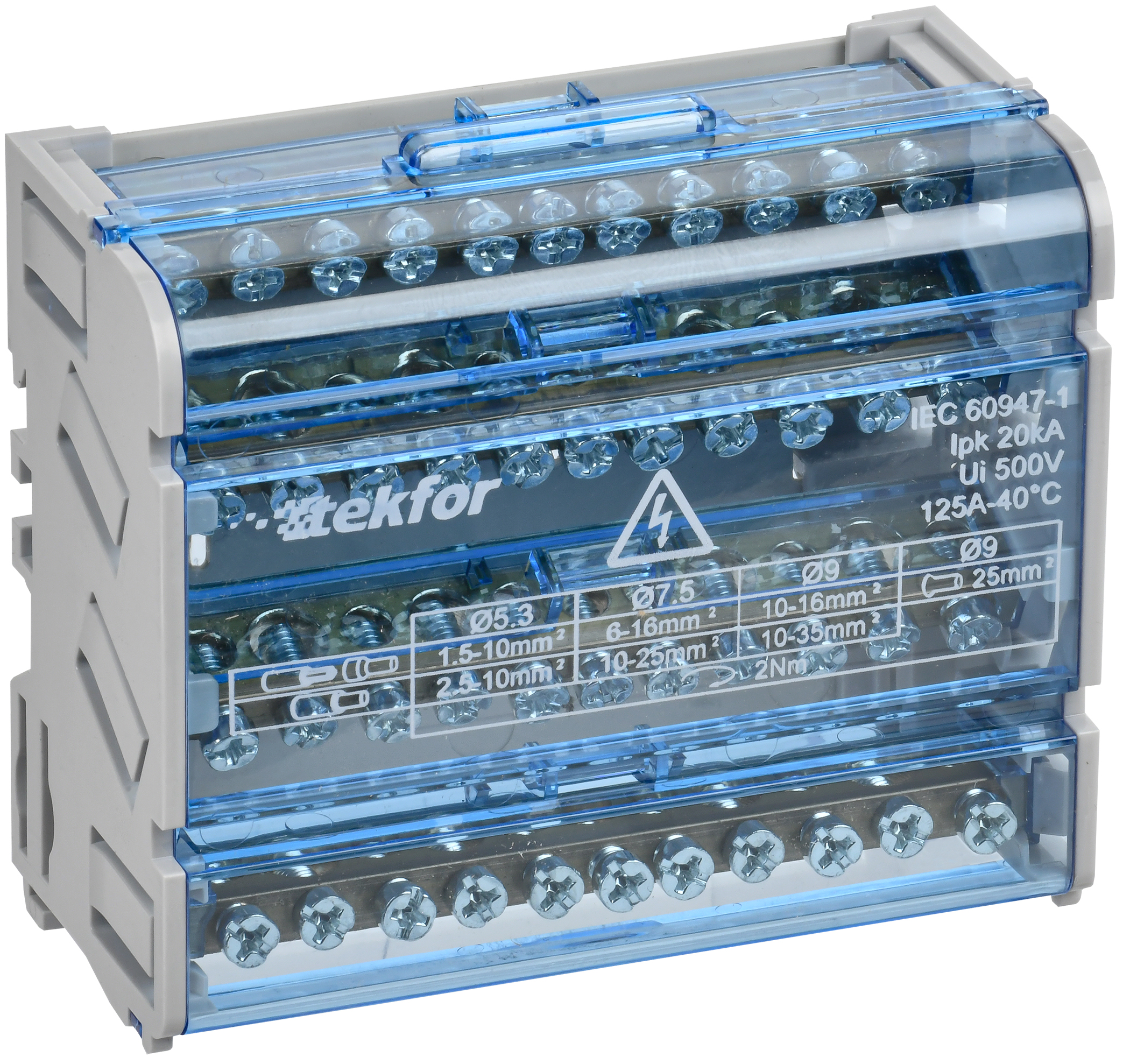 IEK TEKFOR Шины на DIN-рейку (кросс-модуль) ШНК 4х11 3L+PEN