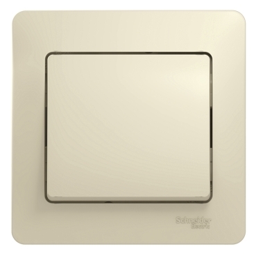 Systeme Electric Glossa Беж Выключатель 1-клавишный, сх.1, 10АХ (в сборе с рамкой)